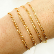 14K Yellow Gold Filled Figaro Style Chain.